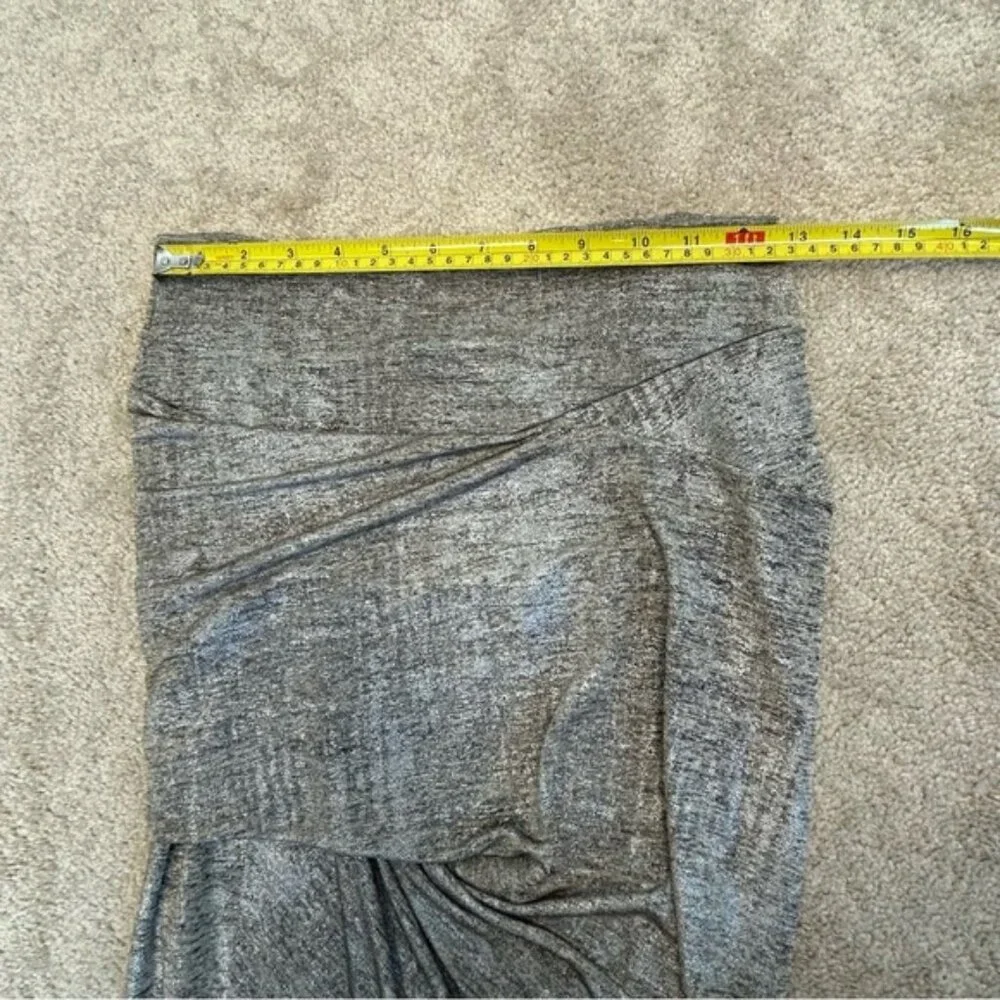 Sirens metallic silver taupe brown draped asymmetrical mermaid bodycon skirt - Picture 9 of 12